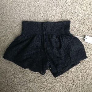 Black lace shorts